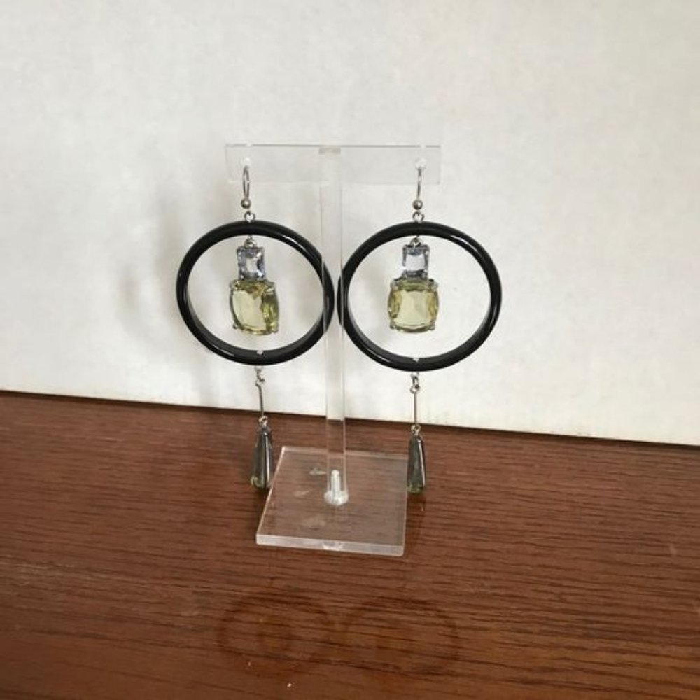 Unique Asymmetric Teardrop Long Earrings-New